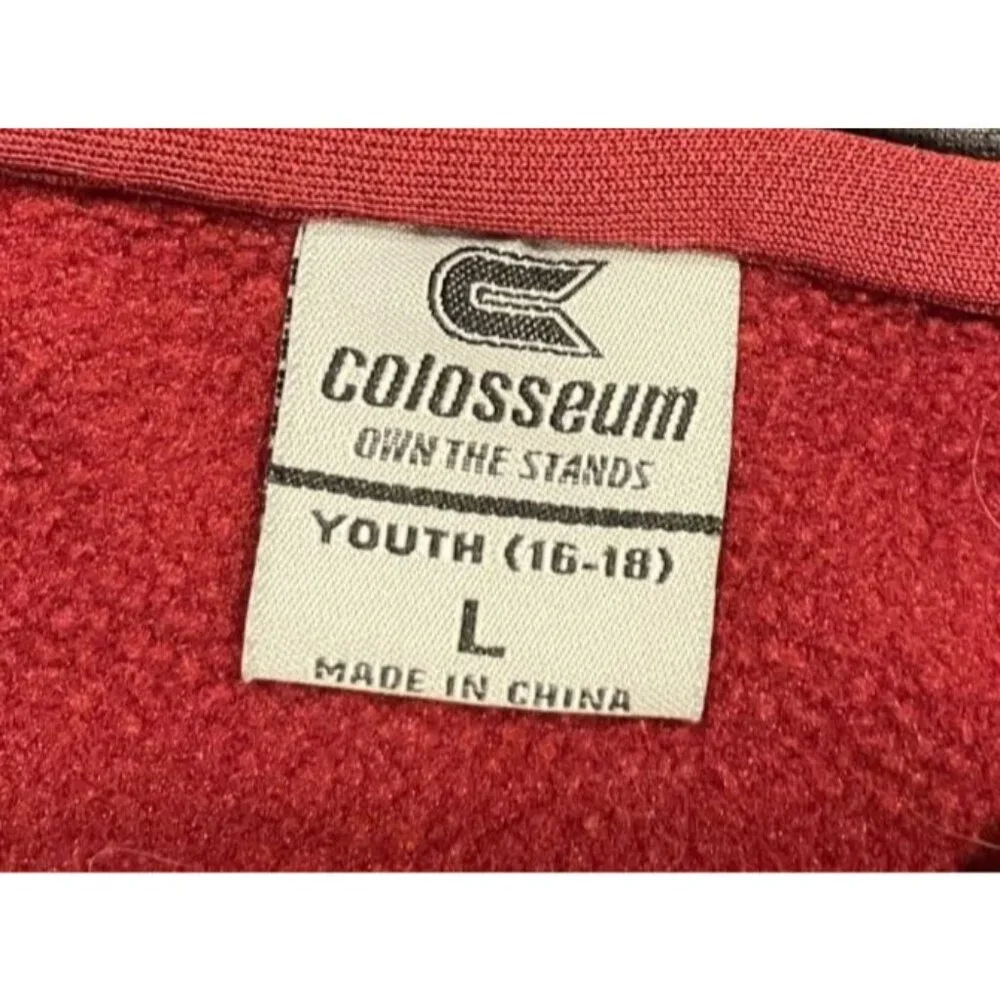 Colosseum Colorado Avalanche Youth L (16/18) Full-Zip Hoodie Jacket Red & Gray c